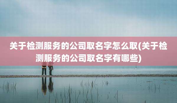关于检测服务的公司取名字怎么取(关于检测服务的公司取名字有哪些)