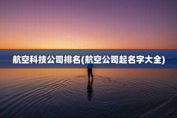 航空科技公司排名(航空公司起名字大全)