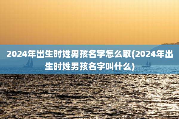 2024年出生时姓男孩名字怎么取(2024年出生时姓男孩名字叫什么)