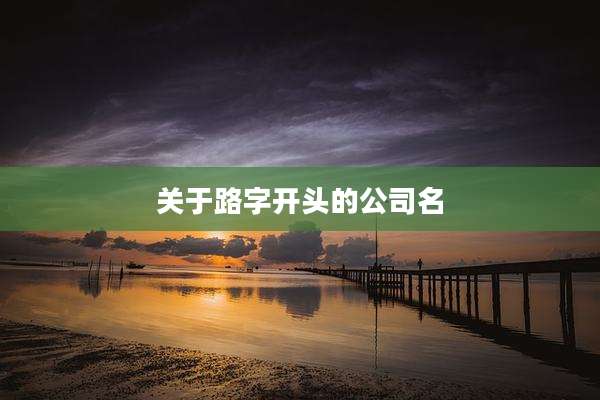 关于路字开头的公司名