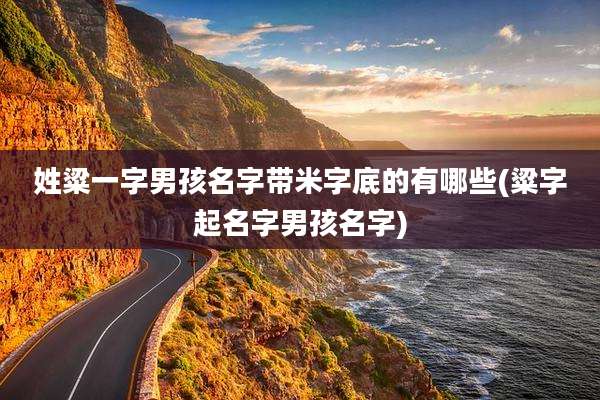 姓粱一字男孩名字带米字底的有哪些(粱字起名字男孩名字)