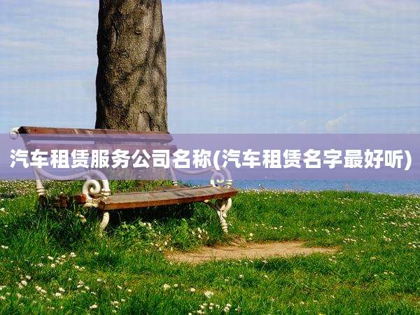 汽车租赁服务公司名称(汽车租赁名字最好听)