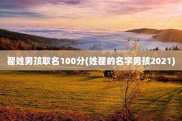 翟姓男孩取名100分(姓翟的名字男孩2021)