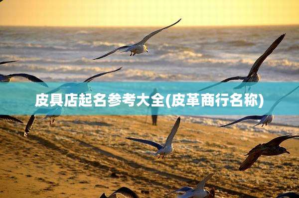 皮具店起名参考大全(皮革商行名称)