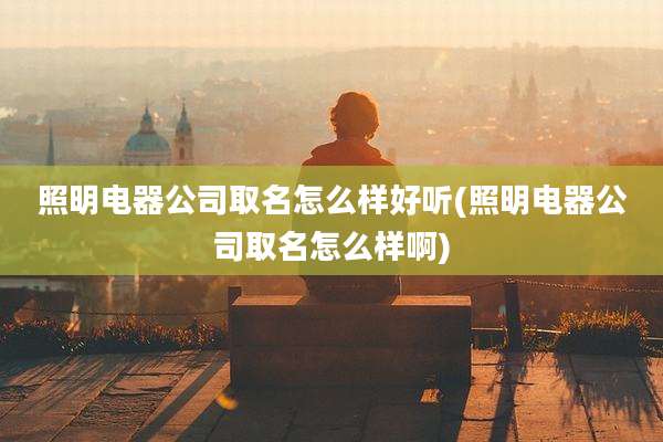 照明电器公司取名怎么样好听(照明电器公司取名怎么样啊)