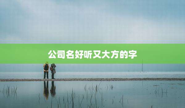 公司名好听又大方的字