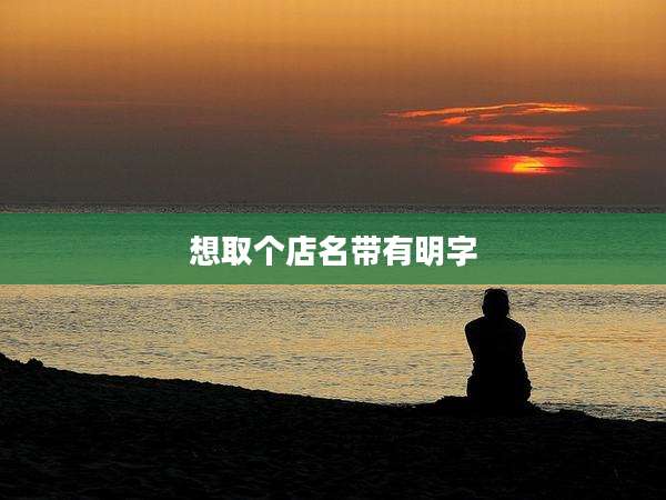 想取个店名带有明字