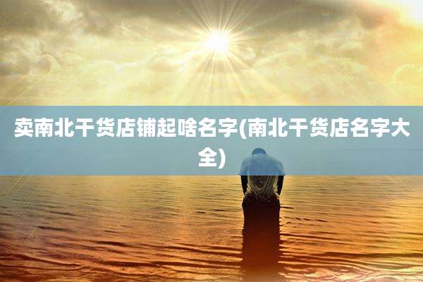 卖南北干货店铺起啥名字(南北干货店名字大全)