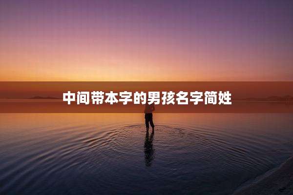 中间带本字的男孩名字简姓