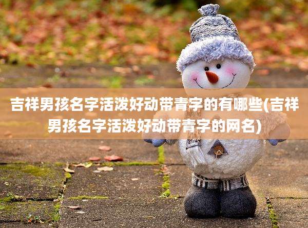 吉祥男孩名字活泼好动带青字的有哪些(吉祥男孩名字活泼好动带青字的网名)
