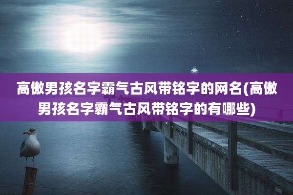 高傲男孩名字霸气古风带铭字的网名(高傲男孩名字霸气古风带铭字的有哪些)