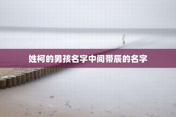 姓柯的男孩名字中间带辰的名字
