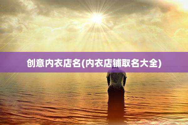 创意内衣店名(内衣店铺取名大全)