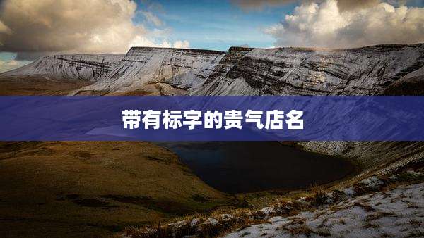 带有标字的贵气店名
