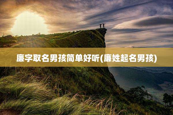 廉字取名男孩简单好听(廉姓起名男孩)