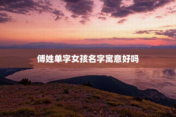 傅姓单字女孩名字寓意好吗