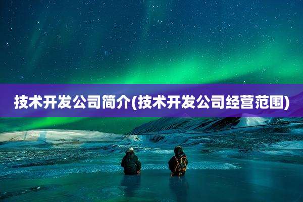 技术开发公司简介(技术开发公司经营范围)
