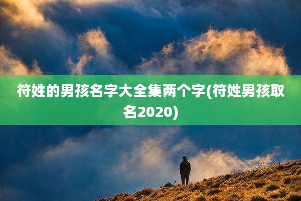符姓的男孩名字大全集两个字(符姓男孩取名2020)