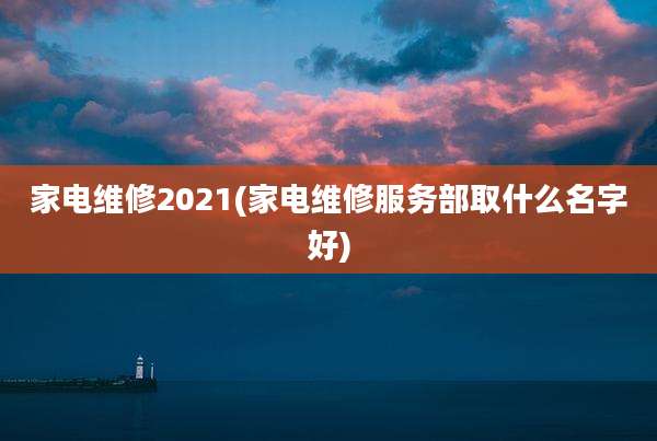 家电维修2021(家电维修服务部取什么名字好)