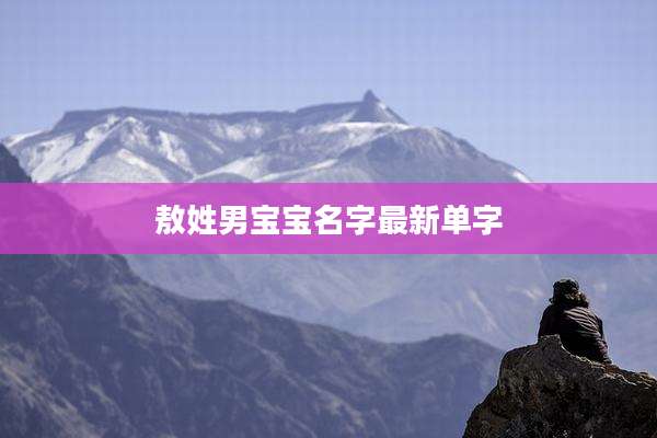 敖姓男宝宝名字最新单字