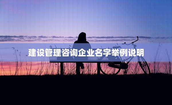 建设管理咨询企业名字举例说明