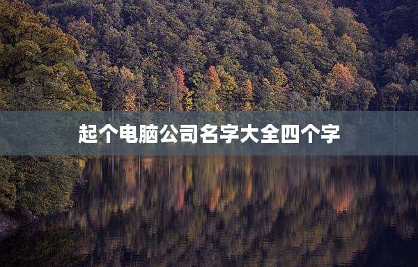 起个电脑公司名字大全四个字
