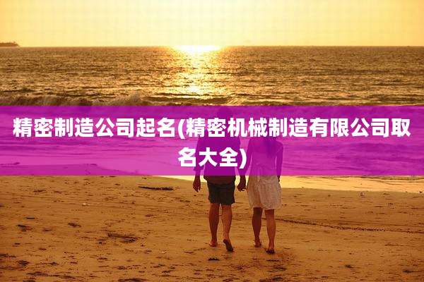 精密制造公司起名(精密机械制造有限公司取名大全)