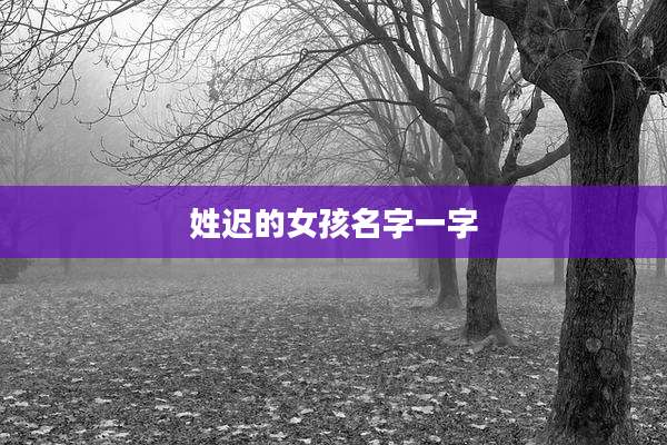 姓迟的女孩名字一字