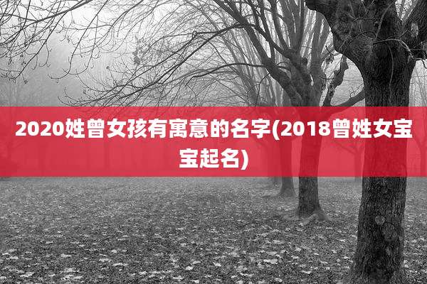 2020姓曾女孩有寓意的名字(2018曾姓女宝宝起名)