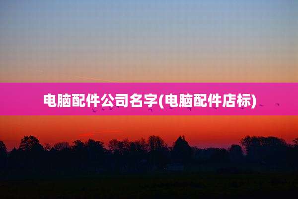 电脑配件公司名字(电脑配件店标)