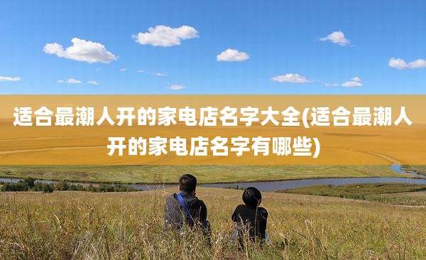 适合最潮人开的家电店名字大全(适合最潮人开的家电店名字有哪些)
