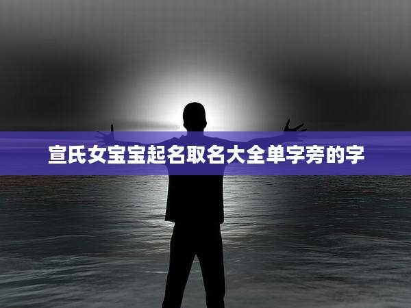 宣氏女宝宝起名取名大全单字旁的字