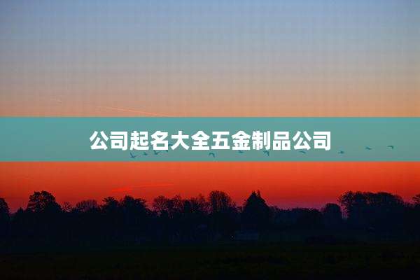 公司起名大全五金制品公司