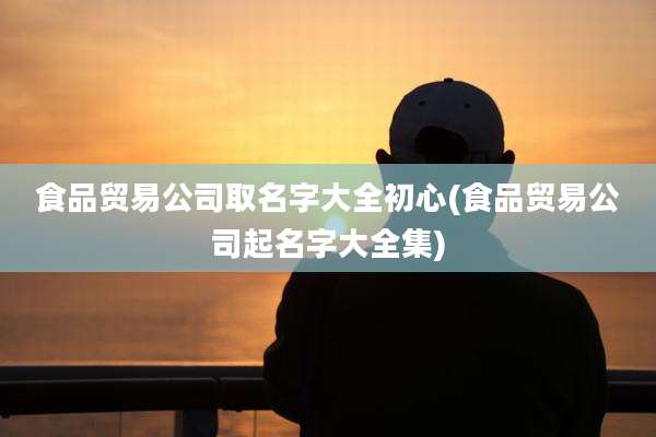 食品贸易公司取名字大全初心(食品贸易公司起名字大全集)