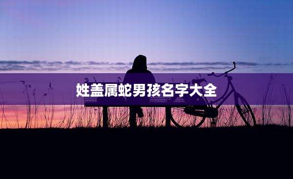 姓盖属蛇男孩名字大全