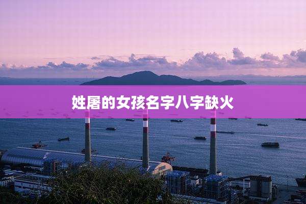姓屠的女孩名字八字缺火