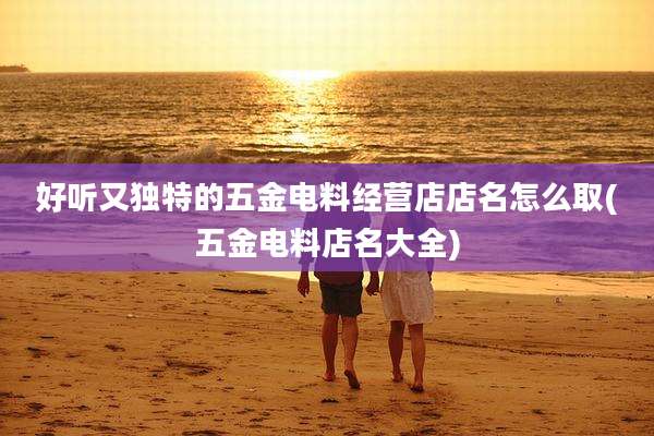 好听又独特的五金电料经营店店名怎么取(五金电料店名大全)