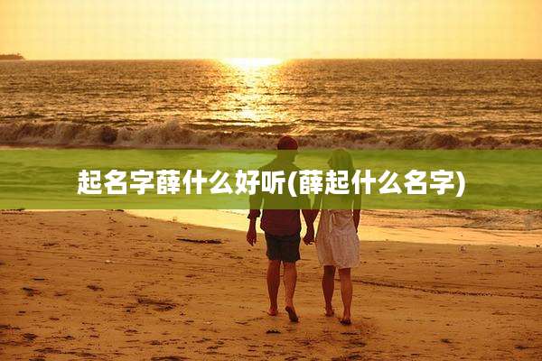 起名字薛什么好听(薛起什么名字)