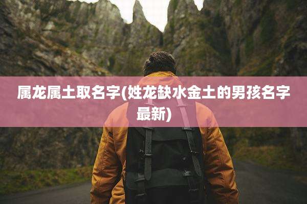 属龙属土取名字(姓龙缺水金土的男孩名字最新)