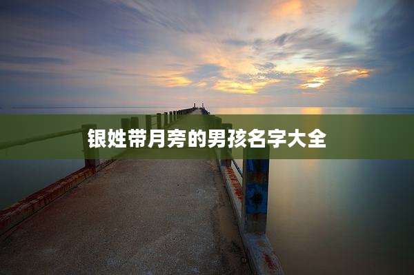 银姓带月旁的男孩名字大全