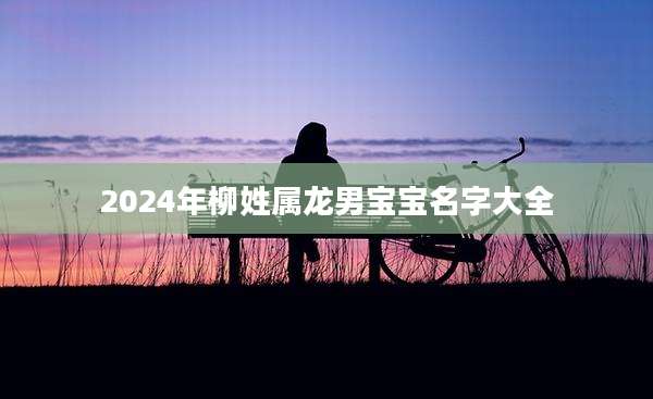 2024年柳姓属龙男宝宝名字大全