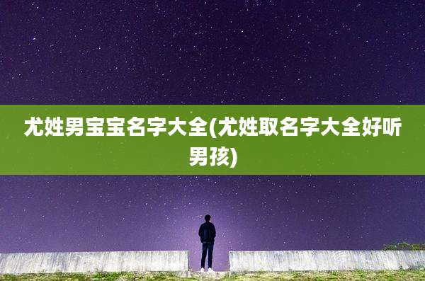 尤姓男宝宝名字大全(尤姓取名字大全好听男孩)