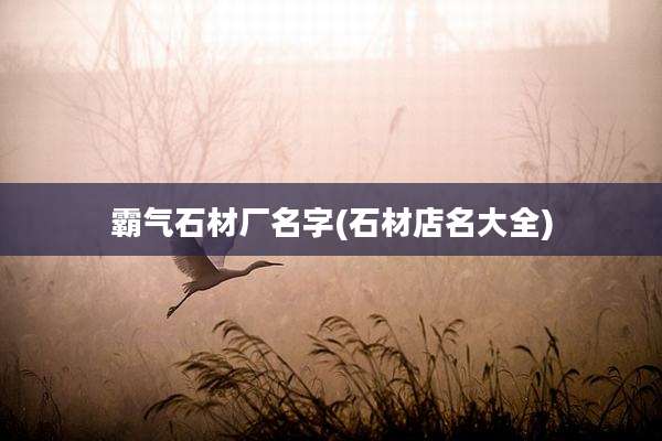 霸气石材厂名字(石材店名大全)