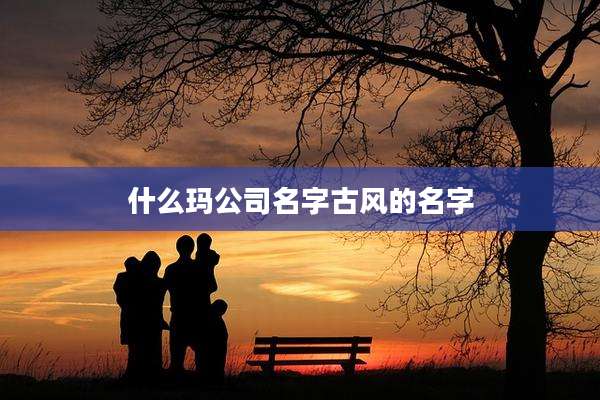 什么玛公司名字古风的名字