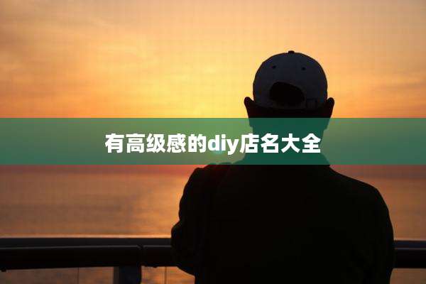 有高级感的diy店名大全