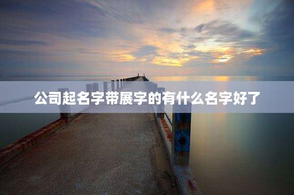 公司起名字带展字的有什么名字好了