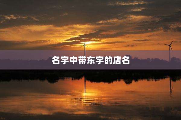 名字中带东字的店名