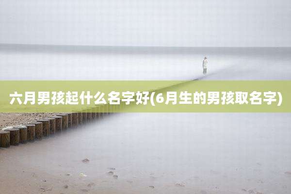 六月男孩起什么名字好(6月生的男孩取名字)