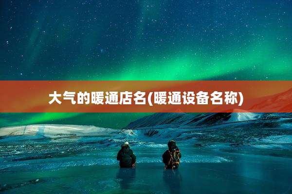 大气的暖通店名(暖通设备名称)