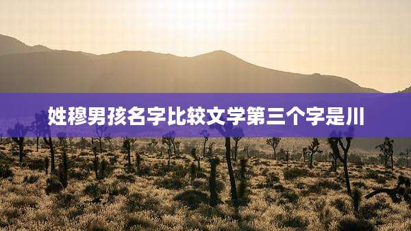 姓穆男孩名字比较文学第三个字是川